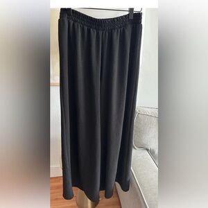 Zara Black Wide Leg High Waist Flowy Boho Palazzo Size M